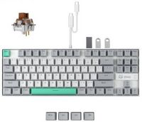 3inus - KEBOHUB EE01 Wired Mechanical Keyboard with 5-in-1 Hub, 87 Keys RGB Backlit, Hot-Swappabl...