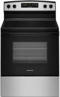 Amana - 4.8 Cu. Ft. Freestanding Electric Range with Extra-Large Oven Window - Stainless Steel