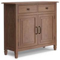 Simpli Home - Connaught Entryway Storage Cabinet - Medium Saddle Brown