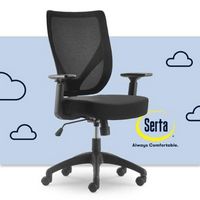 Serta - Works Polyester Blend Fabric & Mesh Task Chair - Black