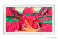 Samsung - 85" The Frame Customizable Bezel - Modern - White