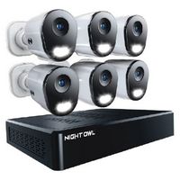 Night Owl - 8 Channel 6K (12MP) NVR with 6 (4K) Cameras and 2TB Storage, Expandable up to 4 Addit...