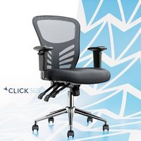 Click365 - Flow Mid-Back Mesh Office Chair - Gray