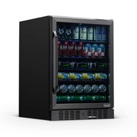 NewAir - 24” 177-Can Built-In Beverage Cooler with Precision Temperature Controls and Adjustable ...