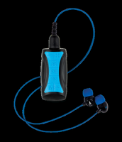 H2O Audio - Stream 3 PRO Waterproof MP3 Player, Bluetooth &amp; Surge S+ Short Cord Headphones - Blac...