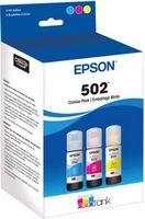 Epson - EcoTank 502 3-Pack Ink Bottles - Cyan/Magenta/Yellow