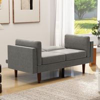 Bestier - Convertible Sleeper Sofa 2 in 1, Modern Sofa Bed Couches with Soft Padded Seat and Side...