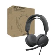 Logitech - Zone Wired 2 Noise-Canceling Headset for Business Microsoft Teams Certified USB C with...