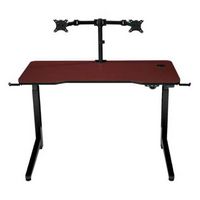 OSP Home Furnishings - Arena 1337 Battlestation Gaming Desk - Red Carbon Fiber/Black