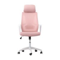 CorLiving - Workspace Mesh Back Office Chair - Pink and White