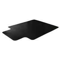 Floortex - Premium Rectangular Vinyl Chair Mat for Carpet 29.5 x 47 inches - Black