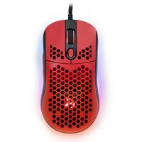 Arozzi - Favo Lightweight Wired Optical Gaming Mouse - Wired - Red