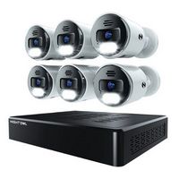 Night Owl - 12 Channel, 6 - Camera Indoor / Outoor Wired 4K 2TB NVR Security System with 2- Way A...