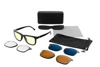 GUNNAR - Cupertino Computer Glasses with Blue Light , Amber + Sun Lenses - Onyx