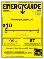 Samsung - 4.2 Cu. Ft. High-Efficiency Stackable Smart Front Load Washer with Vibration Reduction ... - Energy Guide
