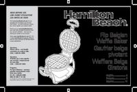 Hamilton Beach - Belgian Style Flip Waffle Maker - BLACK - Energy Guide
