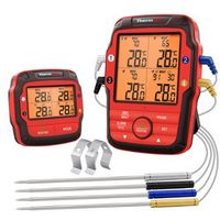ThermoPro - Long Range Wireless Meat Thermometer with 4 Probes - Red