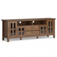 Simpli Home - Artisan SOLID WOOD 72 inch TV Media Stand in Rustic Natural Aged Brown For TVs up t...