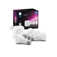 Philips - Hue 75W A19 Starter Kit - White and Color Ambiance