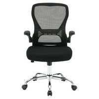 OSP Home Furnishings - Mesh Back Manager’s Chair with Bulit in Lumbar Support and Chrome Base - B...