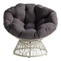 OSP Home Furnishings - Papasan Chair - Grey
