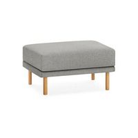 Burrow - Contemporary Range Ottoman - Stone Gray