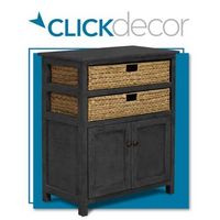 Click Decor - Nelson Storage and 2-Door Cabinet - Dark Gray