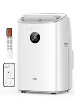 Dreo - 8,000 BTU 3-in-1 Smart Air Conditioner with Drainage-free Cooling - white