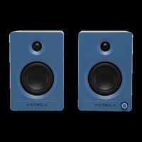 Victrola - Tempo Bluetooth Bookshelf Speakers - Blue