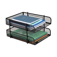 Mind Reader - Stackable Paper Tray, Desktop Organizer, File Storage, Office, Metal Mesh, 10.5"L x...