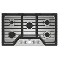 Whirlpool - 36" Built-In Gas Cooktop with 5 Burners and EZ-2-Lift Hinged Cast-Iron Grates - Stain...