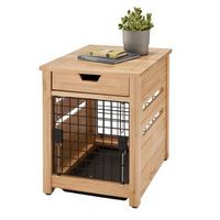 TRINITY - 18" Natural Pet Crate End Table w/ Drawer - Natural