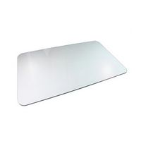 Floortex - Rectangular Glass Chair Mat for Hard Floors &amp; Carpet 36 x 48 inches - Crystal Clear