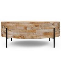 Simpli Home - Rayburn Drum Coffee Table - Natural