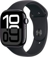 Apple Watch Series 10 (GPS+Cellular) 46mm Aluminum Case with Black Sport Band - S/M - Jet Black (...