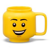 Room Copenhagen - LEGO: Classic Yellow Minifigures Happy Boy Ceramic Mug, 8.6oz