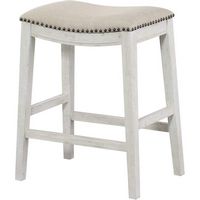 OSP Home Furnishings - Contemporary Wood Saddle Stool (Set of 2) - Beige