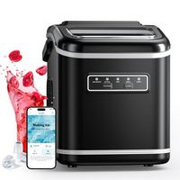 Ecozy - Smart Ice Makers Countertop 26lbs, 9 Bullet Ice Cubes in 6 Mins - Black