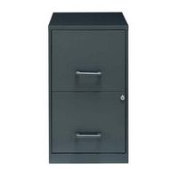 Hirsh - Office Designs 18in. 2-Drawer Metal File Cabinet - Charcoal
