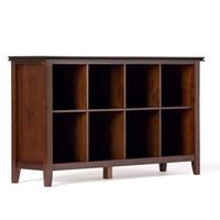 Simpli Home - Artisan 8 Cube Storage Sofa Table - Russet Brown