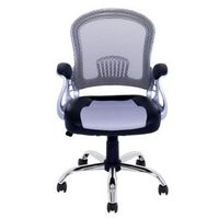 CorLiving - Workspace 5-Pointed Star Leatherette and Mesh Office Chair - Gray/Black