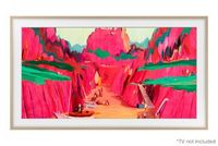 Samsung - 85" The Frame Customizable Bezel - Modern - Teak