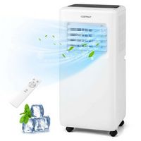 Costway 8000 BTU Portable Air Conditioner Cools up to 250 sq.ft 3 in 1 Air Cooler with Fan & Dehu...