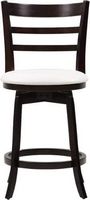 CorLiving - Woodgrove Three Bar Design 39" Wood Barstool - Espresso/White