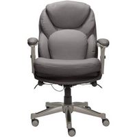 Serta - Works Bonded Leather Executive Chair - Gray