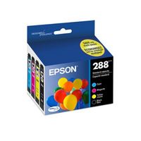 Epson - 288 4-Pack Ink Cartridges - Black/Cyan/Magenta/Yellow
