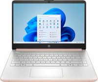 HP - 14&quot; Laptop - Intel Processor N150 - 4GB Memory - 128GB UFS - Pale Rose Gold