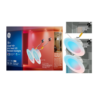Cync - Reveal Smart LED Recessed Downlights, Color Changing, 6in, 2pk - Full Color - Large Front