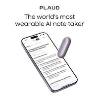 PLAUD - NotePin Memory Capsule Smart AI Voice/Audio Recorder - V2 - Sunset Purple - Large Front