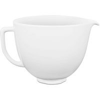 KitchenAid - 5-Qt. Titanium-Reinforced Ceramic Bowl for Tilt-Head Stand Mixers - White Chocolate - Large Front